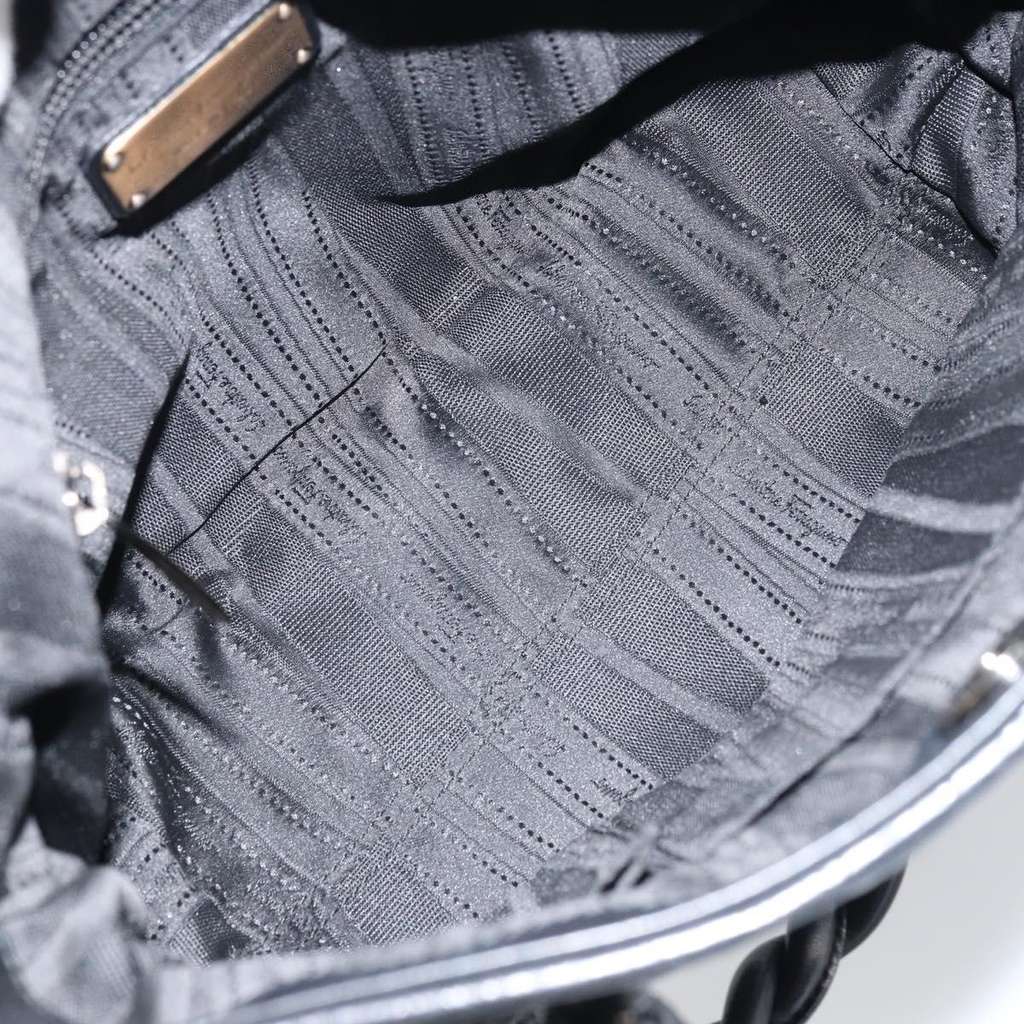 Salvatore Ferragamo Gancini handbag Black Leather Good condition - Box View