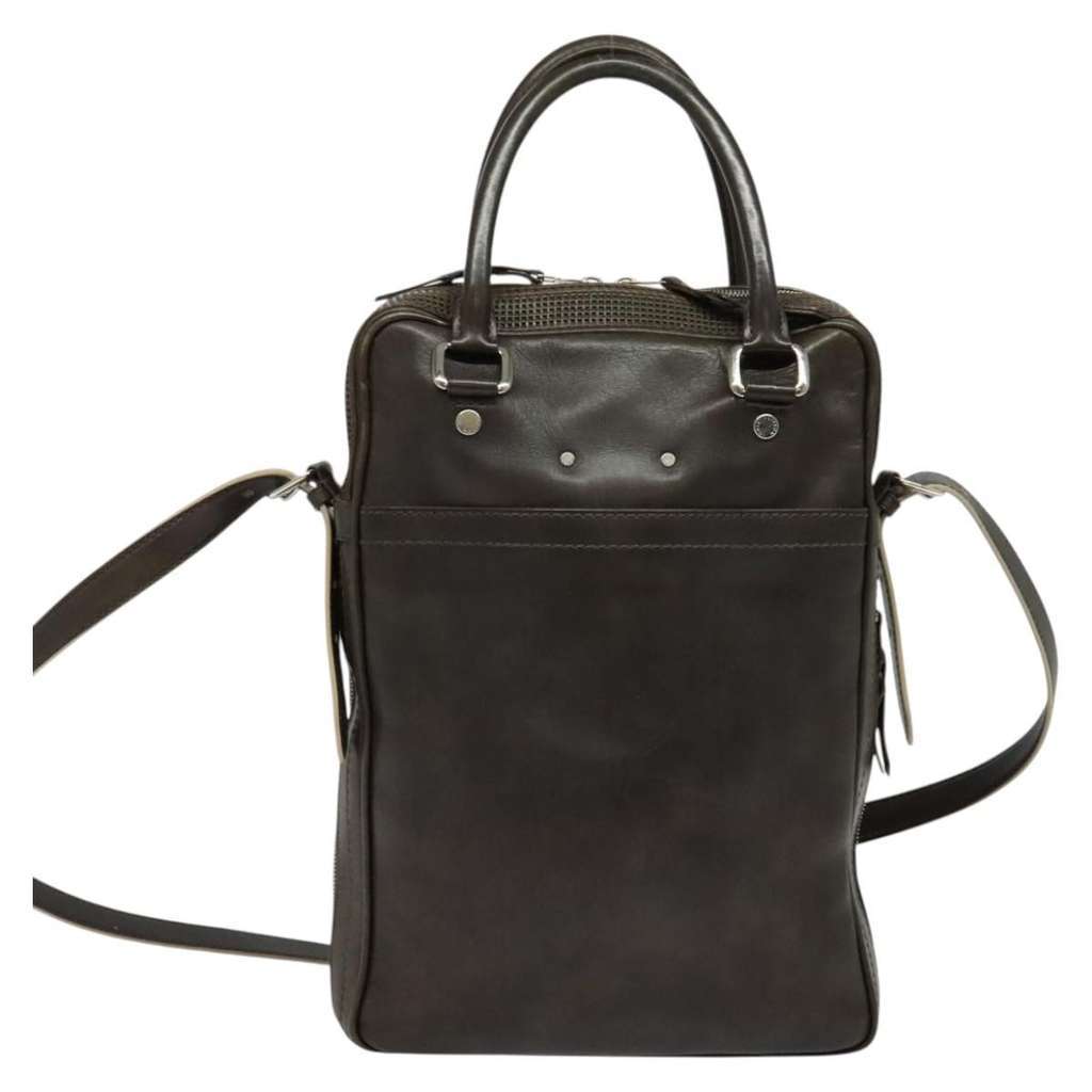 Louis Vuitton Bequia Porte-Documents Handbag Brown Leather Good condition - Back View