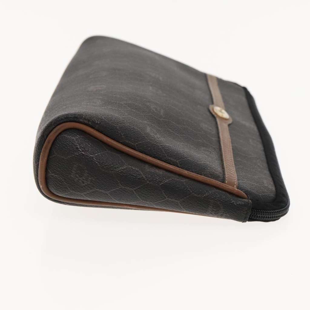 Christian Dior Vintage Honeycomb Zip Pouch Black Good condition - Inside View