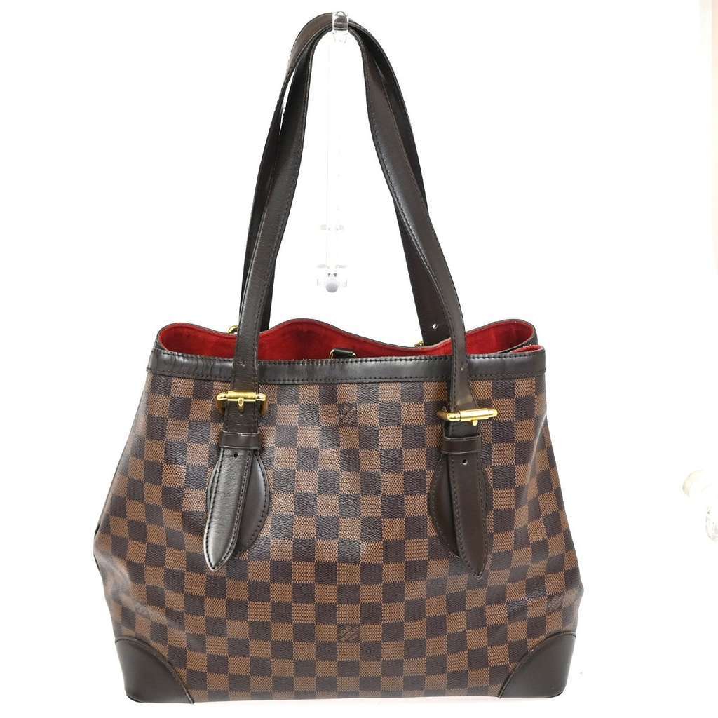 Louis Vuitton Hampstead Handbag Brown Canvas Good condition - Back View