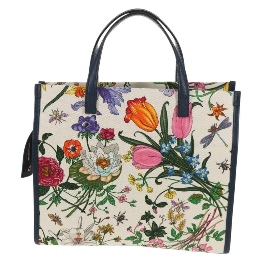 Prada Floral Open Tote Other Canvas Good condition - Back View