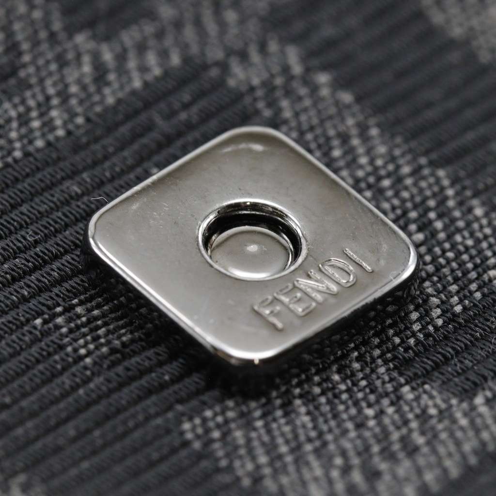 Fendi Baguette Convertible Belt Bag Black Canvas Good condition - Box View