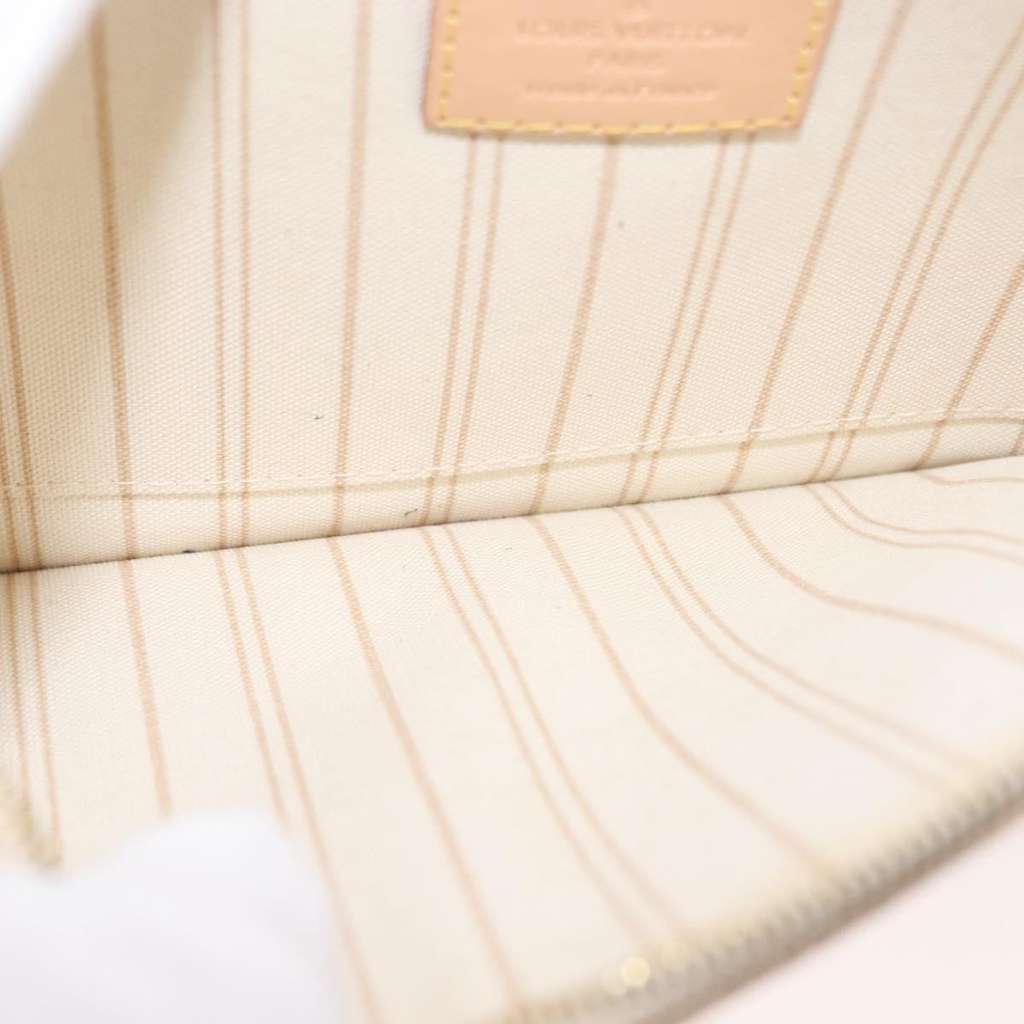 Louis Vuitton Neverfull Pochette White Canvas Good condition - Box View