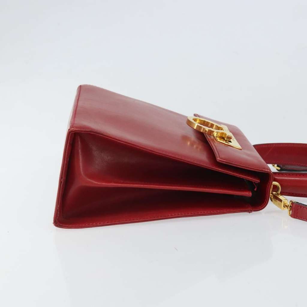 Salvatore Ferragamo Gancini Convertible Top Handle Bag Red Leather Good condition - Inside View
