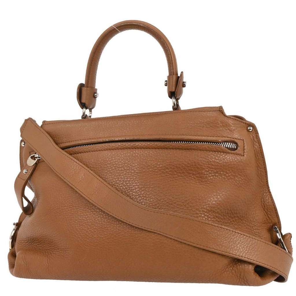 Salvatore Ferragamo Sofia Satchel Brown Leather Good condition - Back View