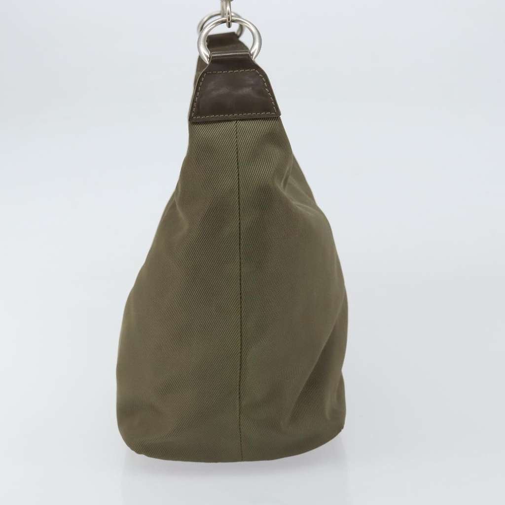 Gucci Vintage Bamboo Shoulder Bag Khaki Good condition - Model View