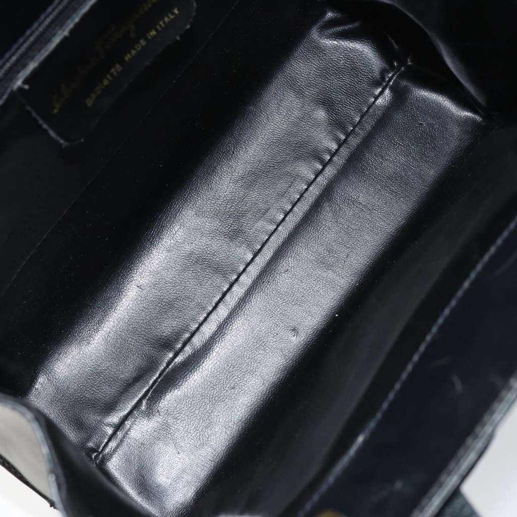 Salvatore Ferragamo Convertible Vara Bow Tote Navy Leather Good condition - Box View