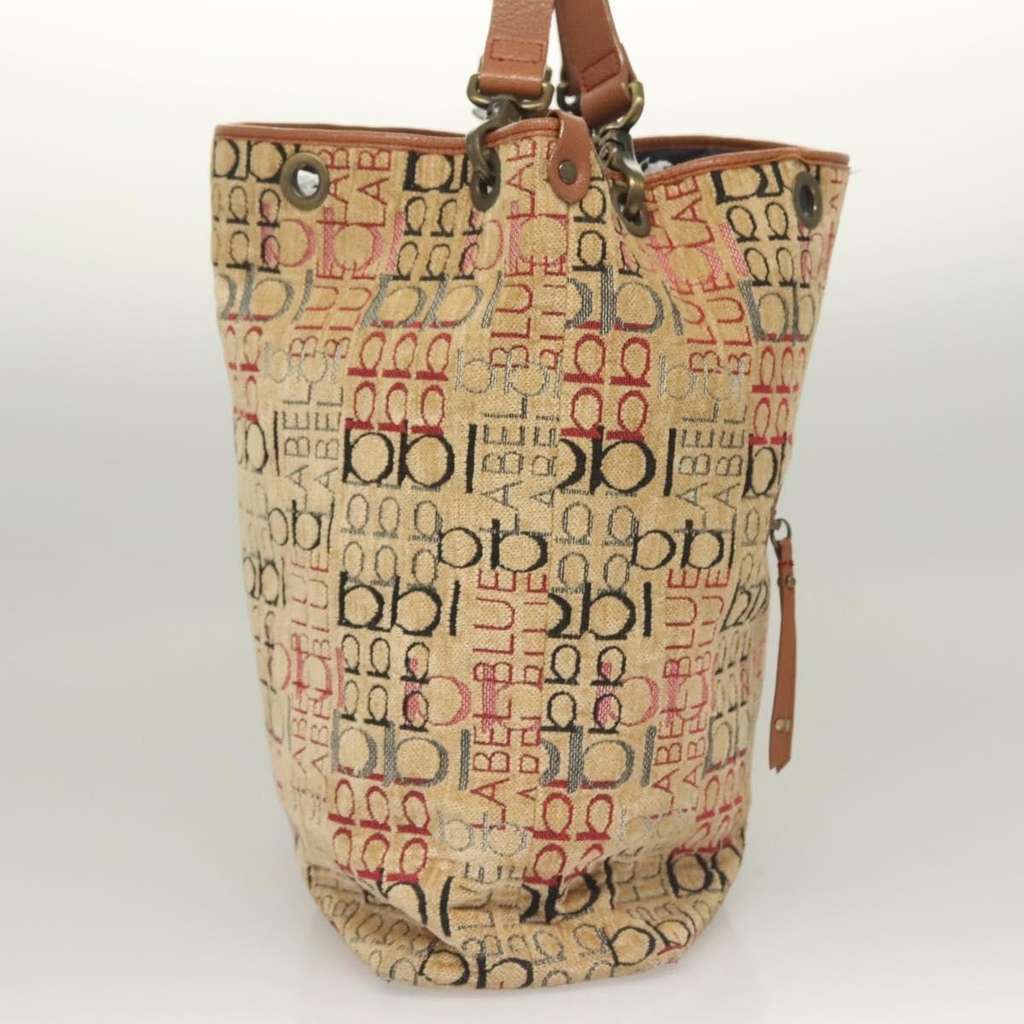 Burberry Blue Label Tote Bag Beige Canvas Good condition - Model View