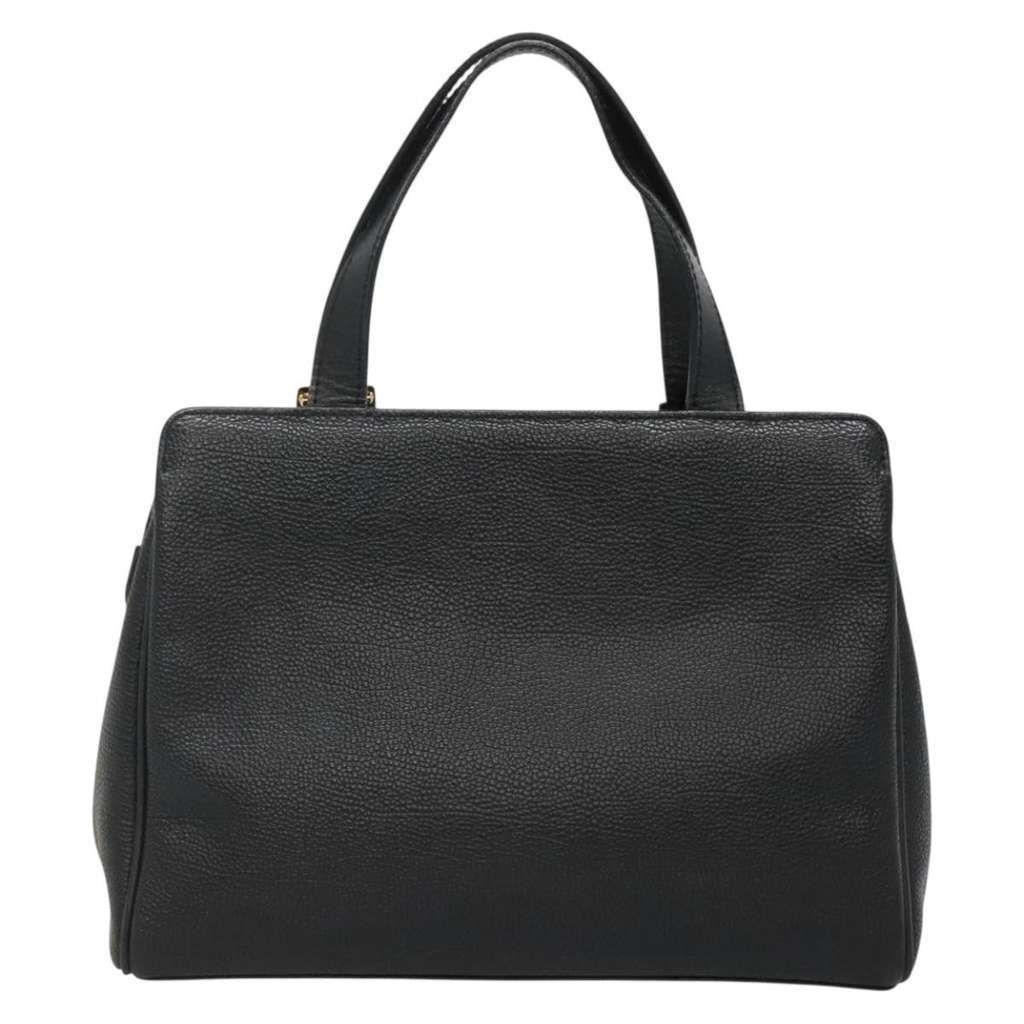 Burberry Vintage Handbag Black Leather Good condition - Back View