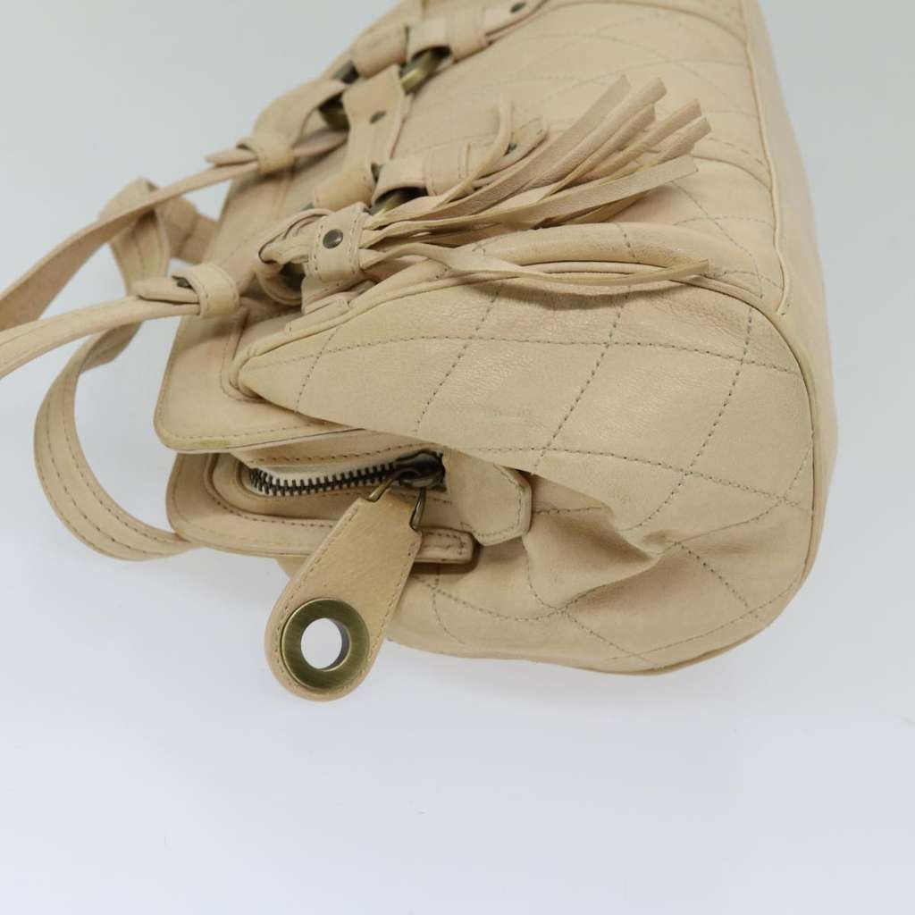 Bally Handbag Ecru Leather Good condition - Model View