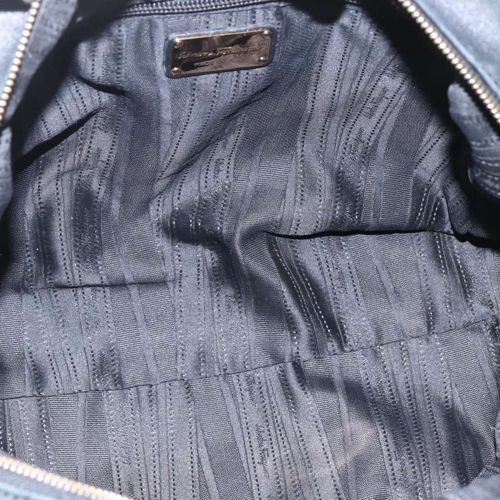 Salvatore Ferragamo Vala Handbag Black Leather Good condition - Box View