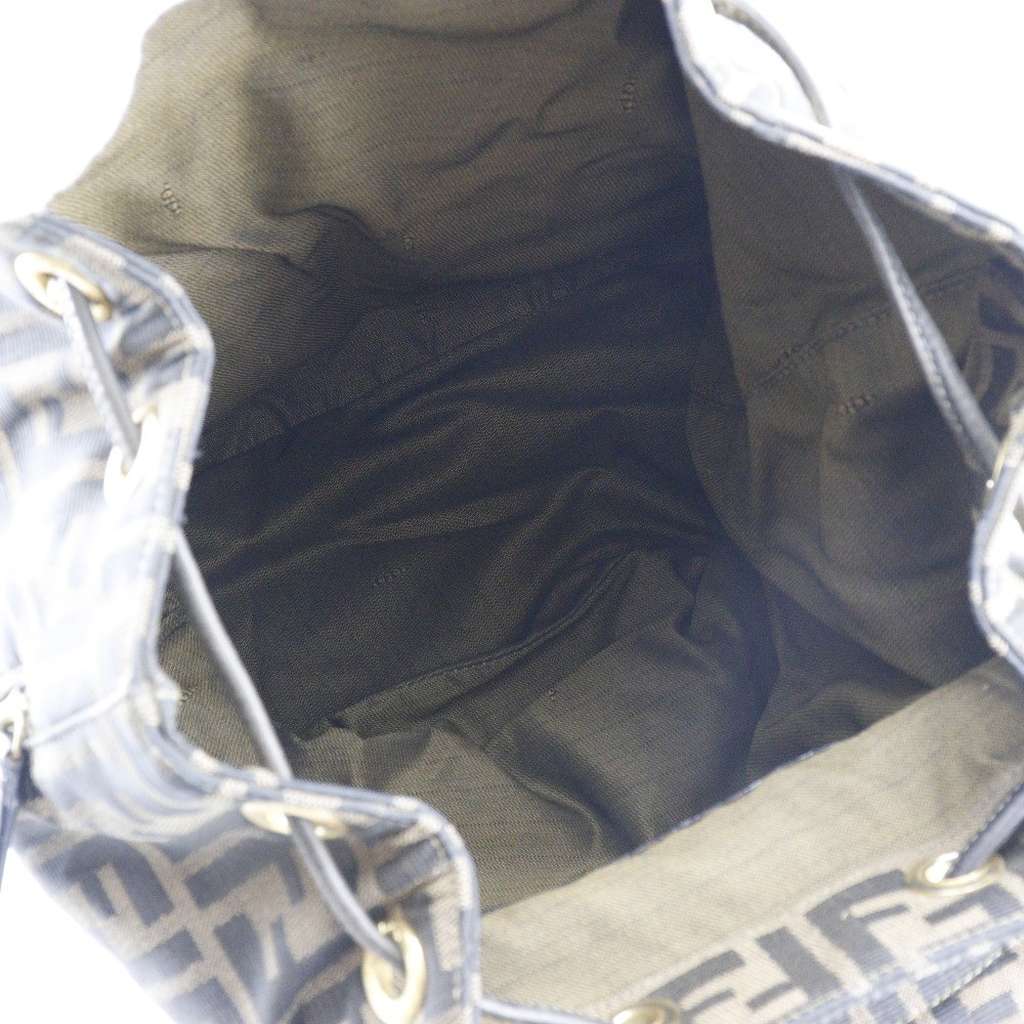 Fendi FENDI BACKPACK DAYPACK ZUCCA Brown Canvas Good condition - Inside View