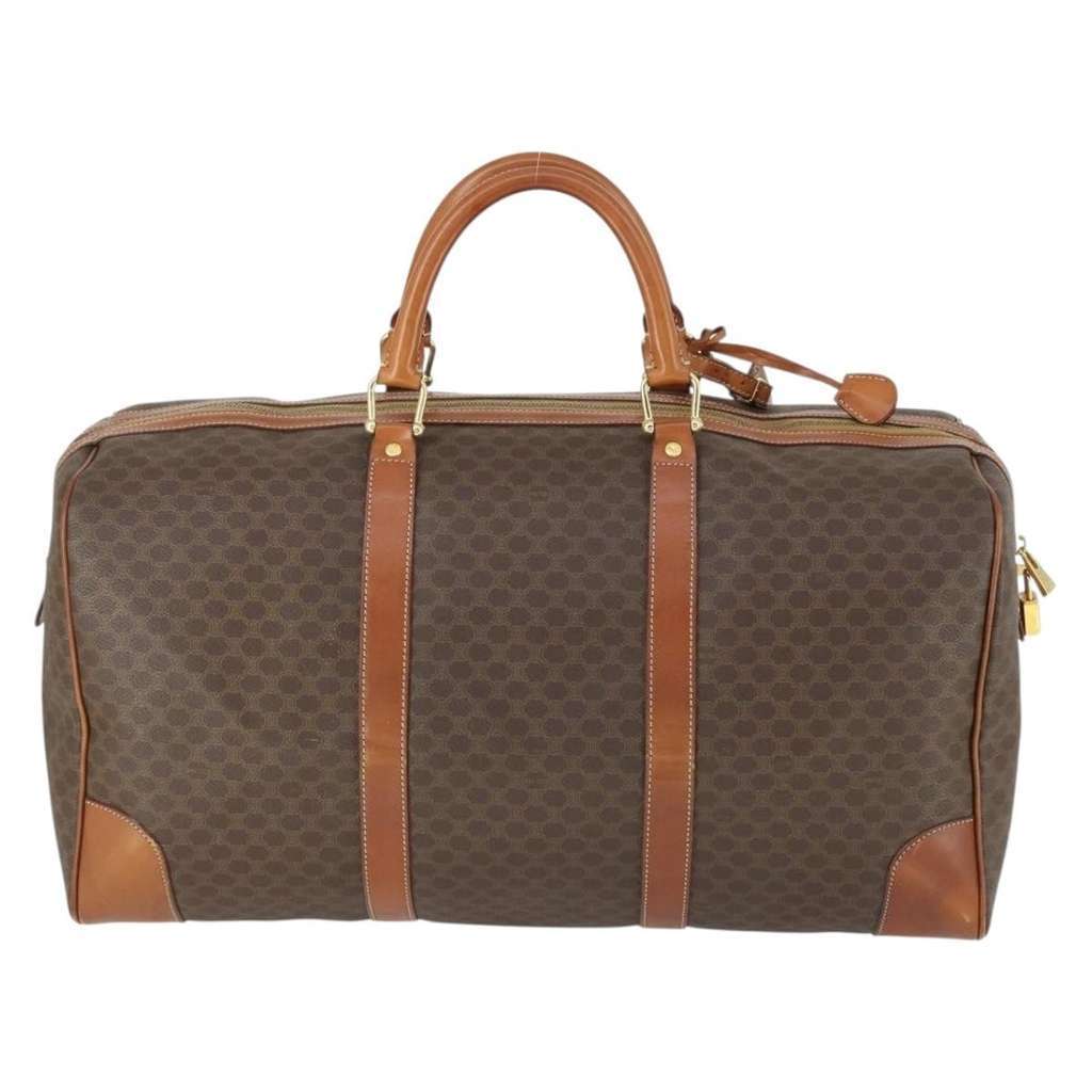 Celine Vintage Duffle Bag Brown Canvas Fair condition - Back View