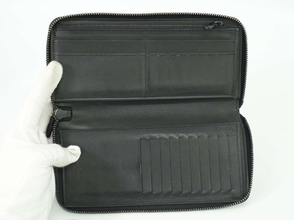 Louis Vuitton Zippy Wallet Vertical Black Leather Good condition - Inside View