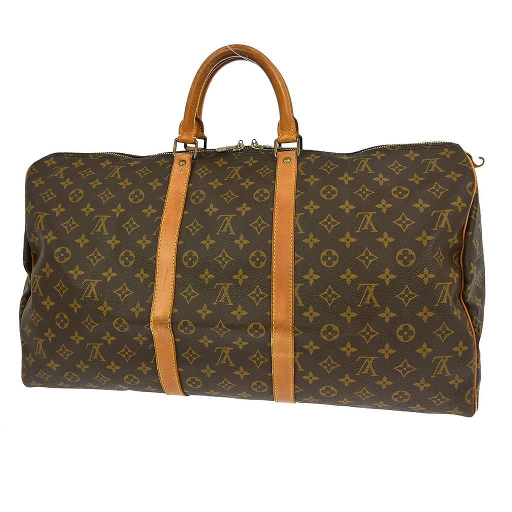 Louis Vuitton Keepall Bag Brown Canvas Fair condition - Back View