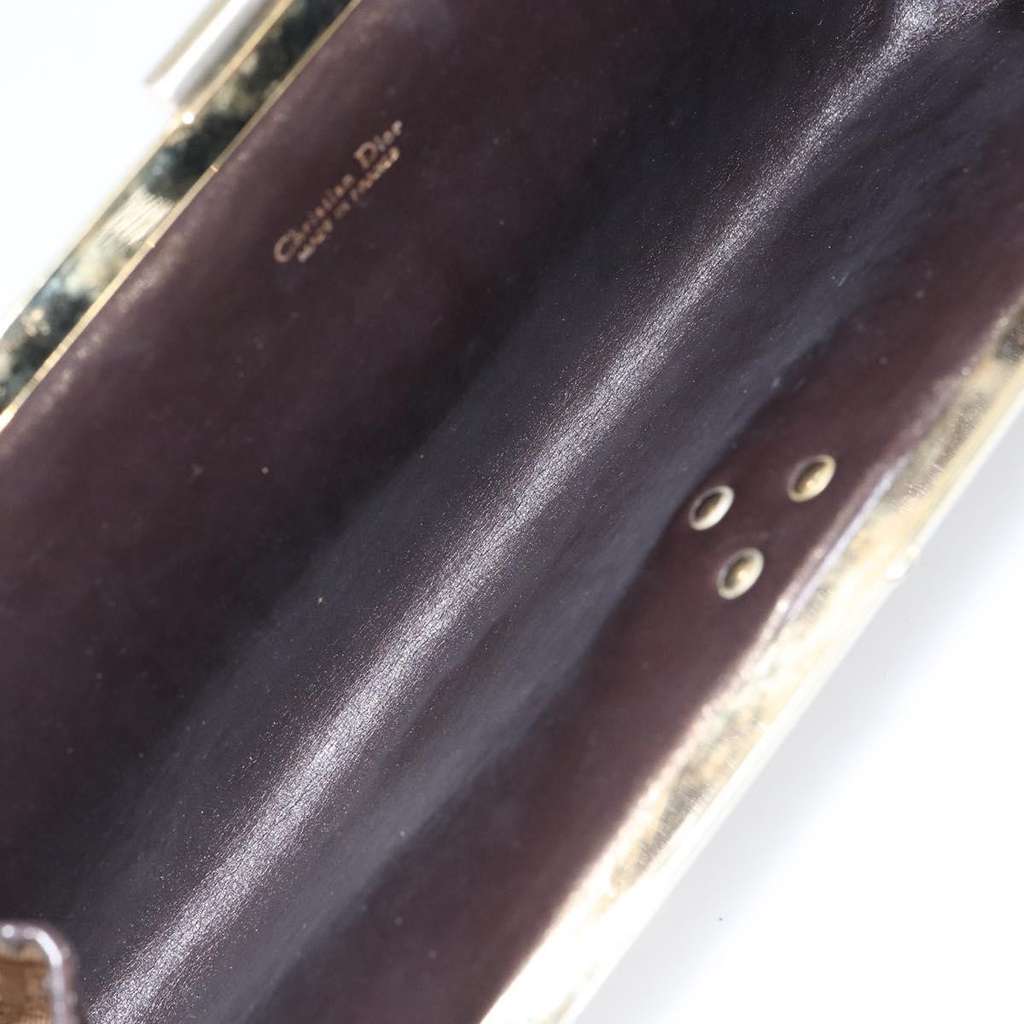 Christian Dior Vintage Trotter Pouch Brown Canvas Good condition - Box View