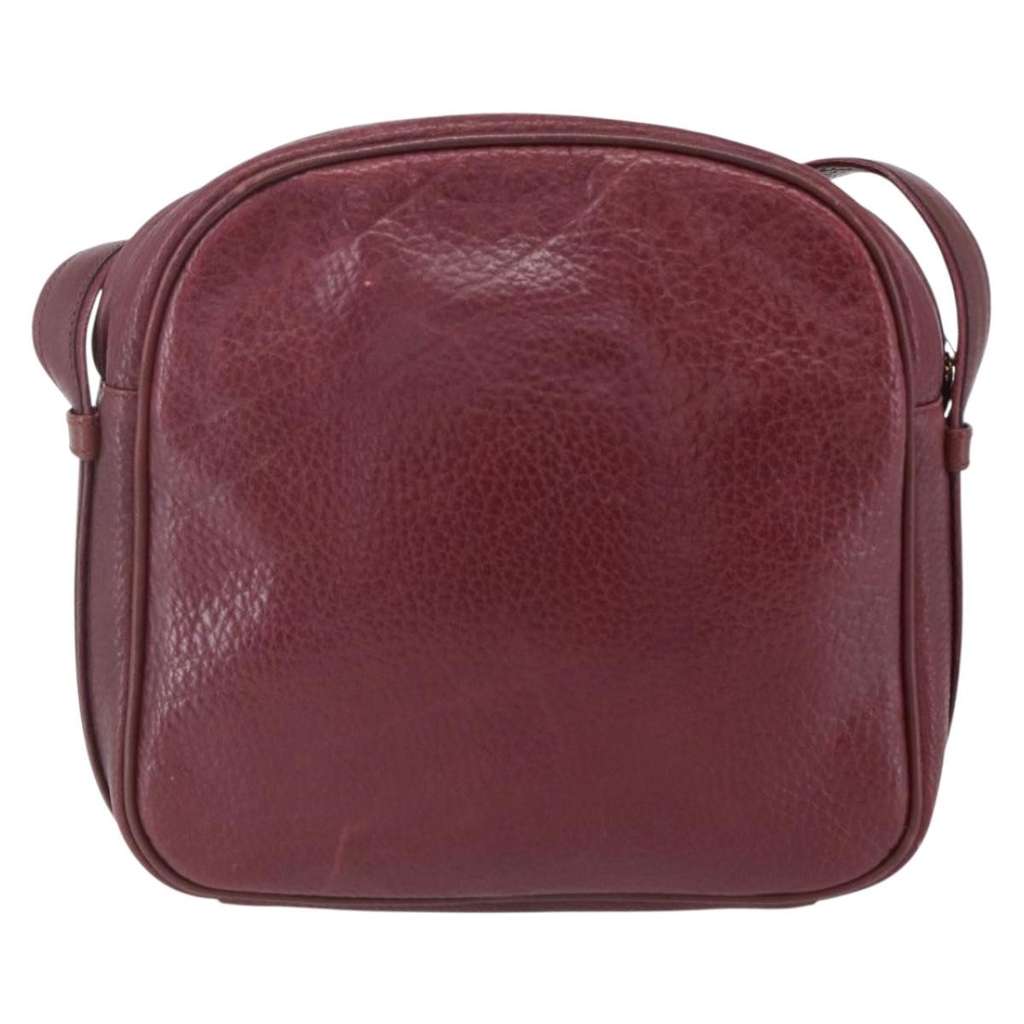 Cartier Must de Cartier Shoulder Bag Burgundy Leather Good condition - Back View