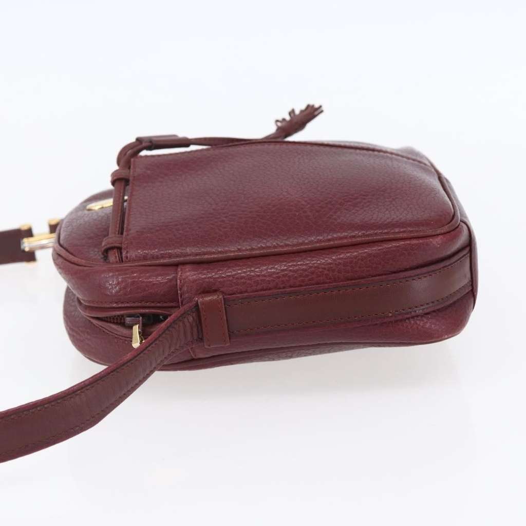 Cartier Must de Cartier Shoulder Bag Burgundy Leather Good condition - Inside View