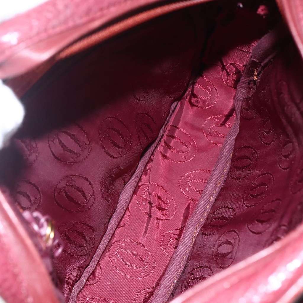 Cartier Must de Cartier Shoulder Bag Burgundy Leather Good condition - Box View