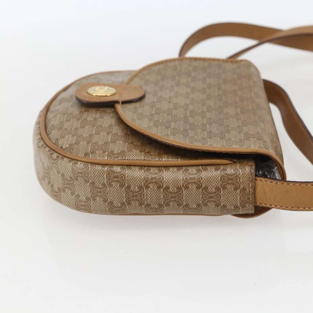 Celine Vintage Macadam Shoulder Bag Beige Good condition - Model View