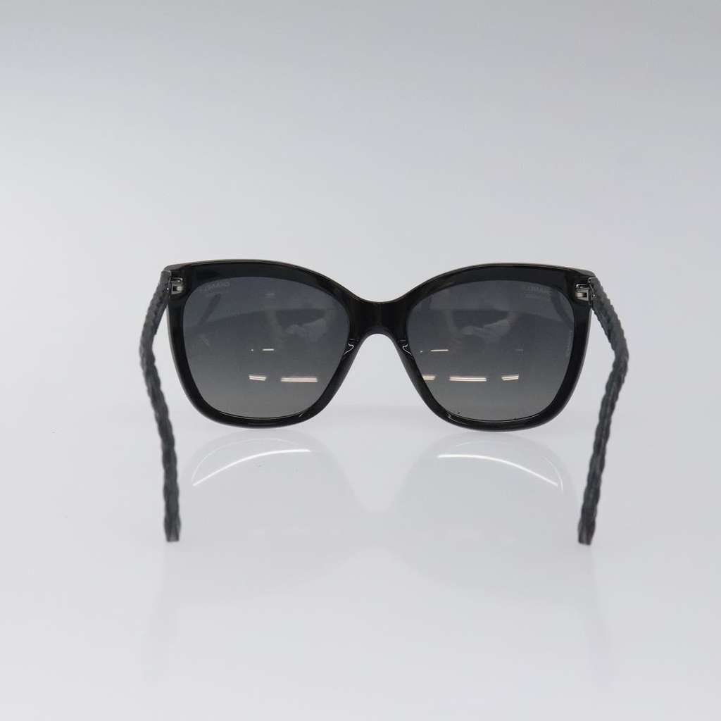 Chanel Logo CC Sunglasses Black Plastic Good condition - Back View