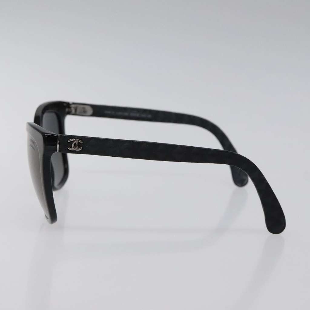 Chanel Logo CC Sunglasses Black Plastic Good condition - Inside View
