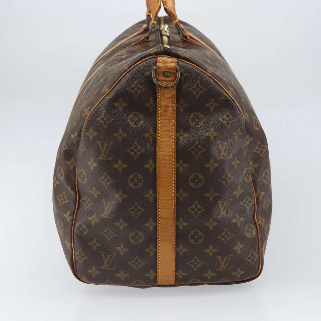 Louis Vuitton Keepall Bandouliere Bag Brown Canvas Good condition - Model View
