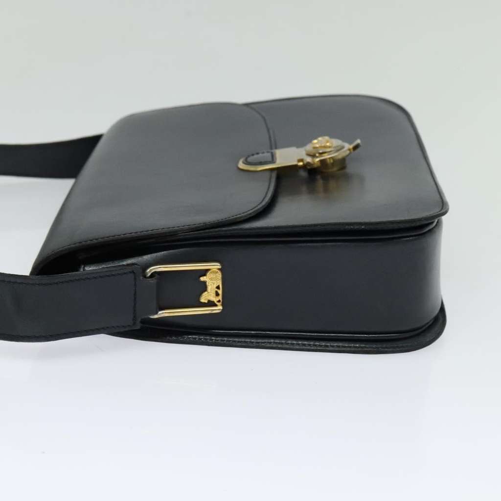 Celine Flap Shoulder Bag Navy Leather Good condition - Inside View