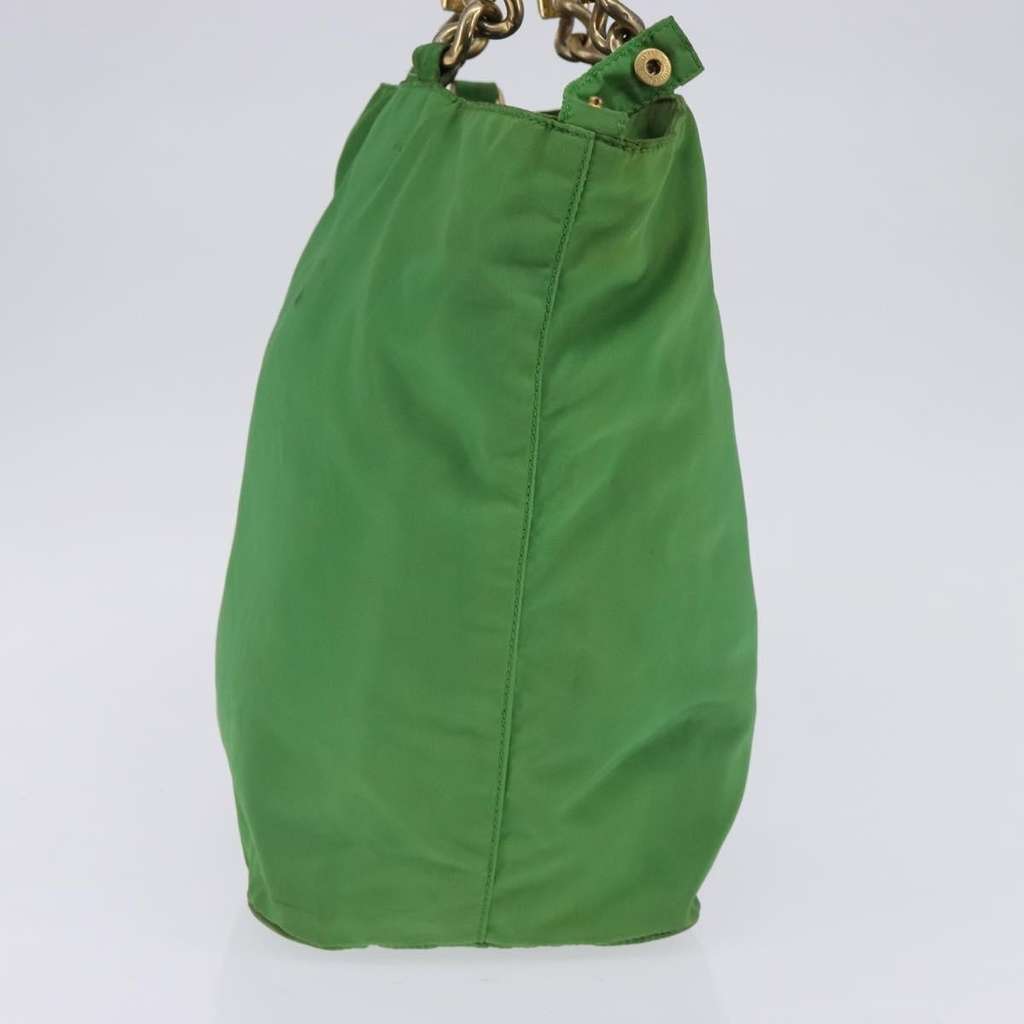 Prada Metal Handles Tote Green Good condition - Model View