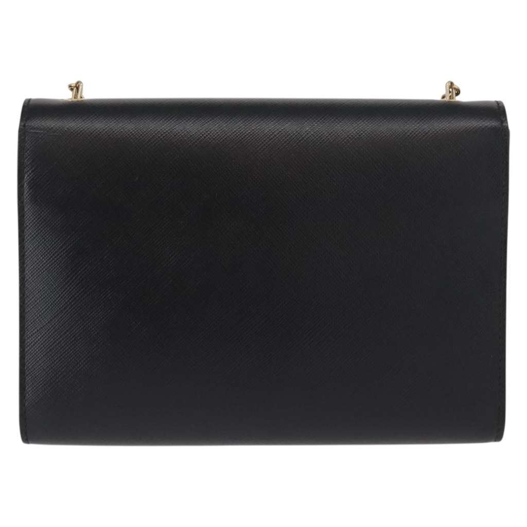 Salvatore Ferragamo Vala Chain Shoulder bag Black Leather Good condition - Back View