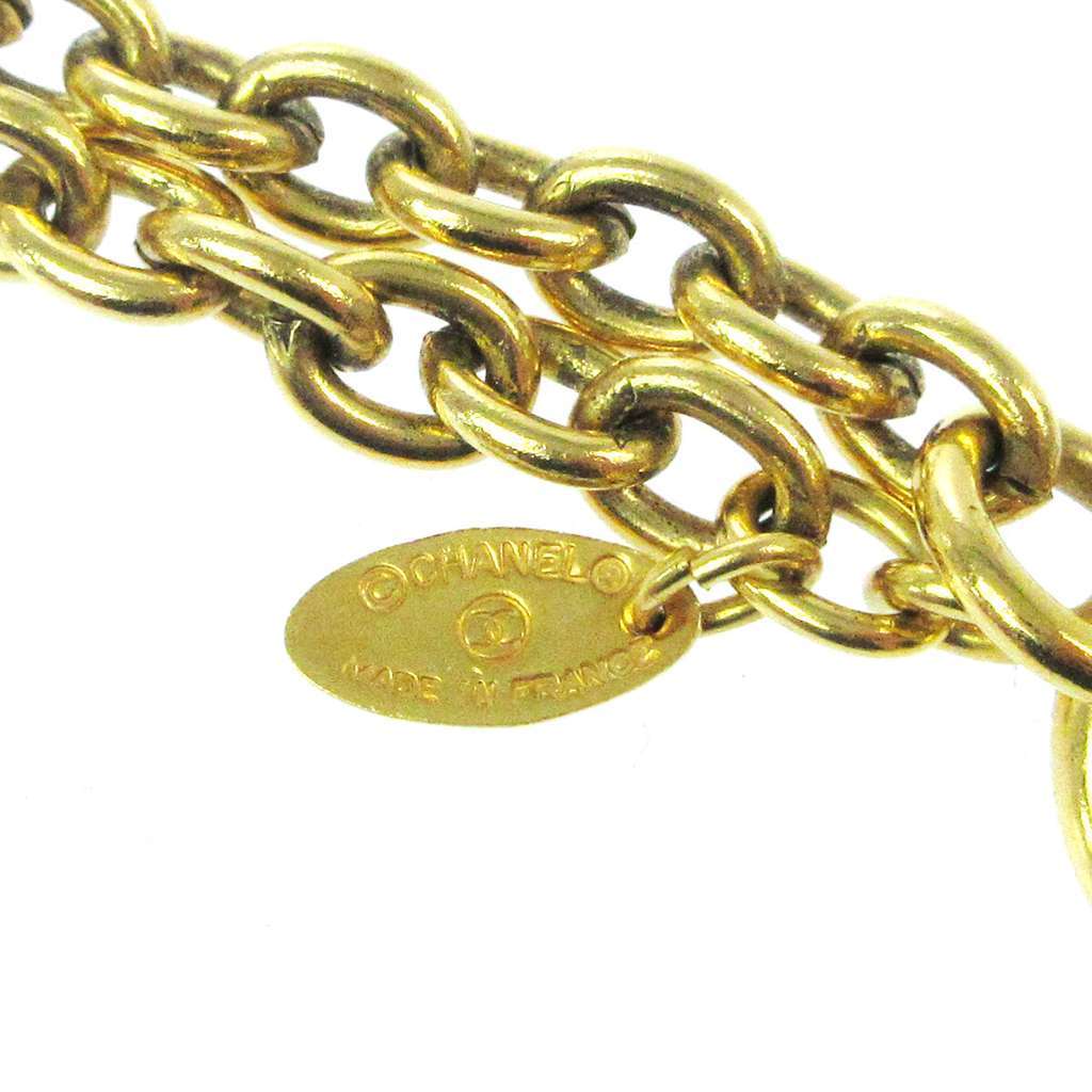 Chanel Vintage Quilted CC Pendant Necklace Gold Gold Good condition - Inside View