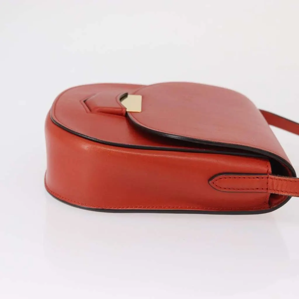 Celine Trotteur Crossbody Bag Orange Leather Good - Inside View