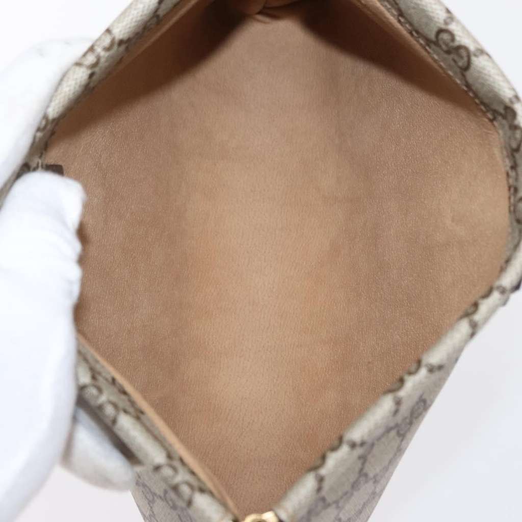 Gucci GG Supreme Clutch bag Beige Good condition - Box View