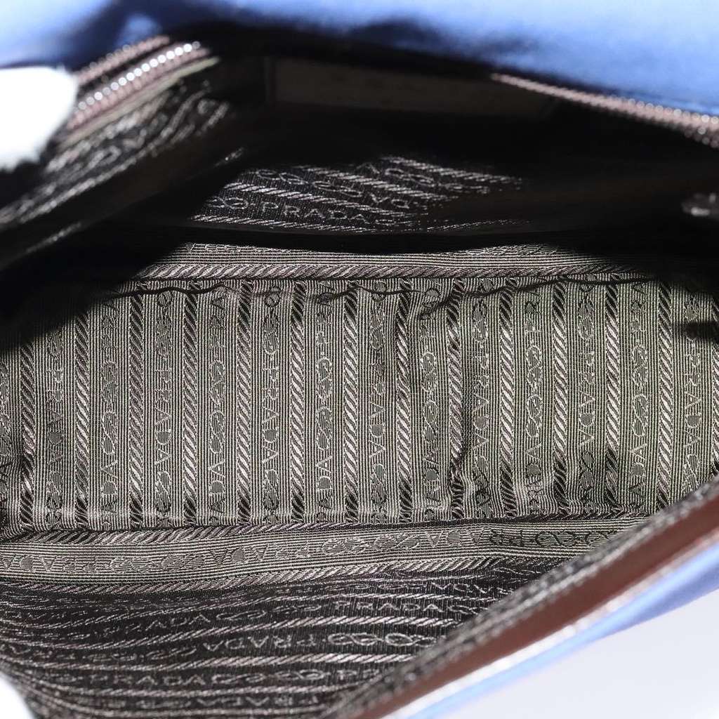 Prada Vintage Shoulder Bag Blue Canvas Good condition - Box View