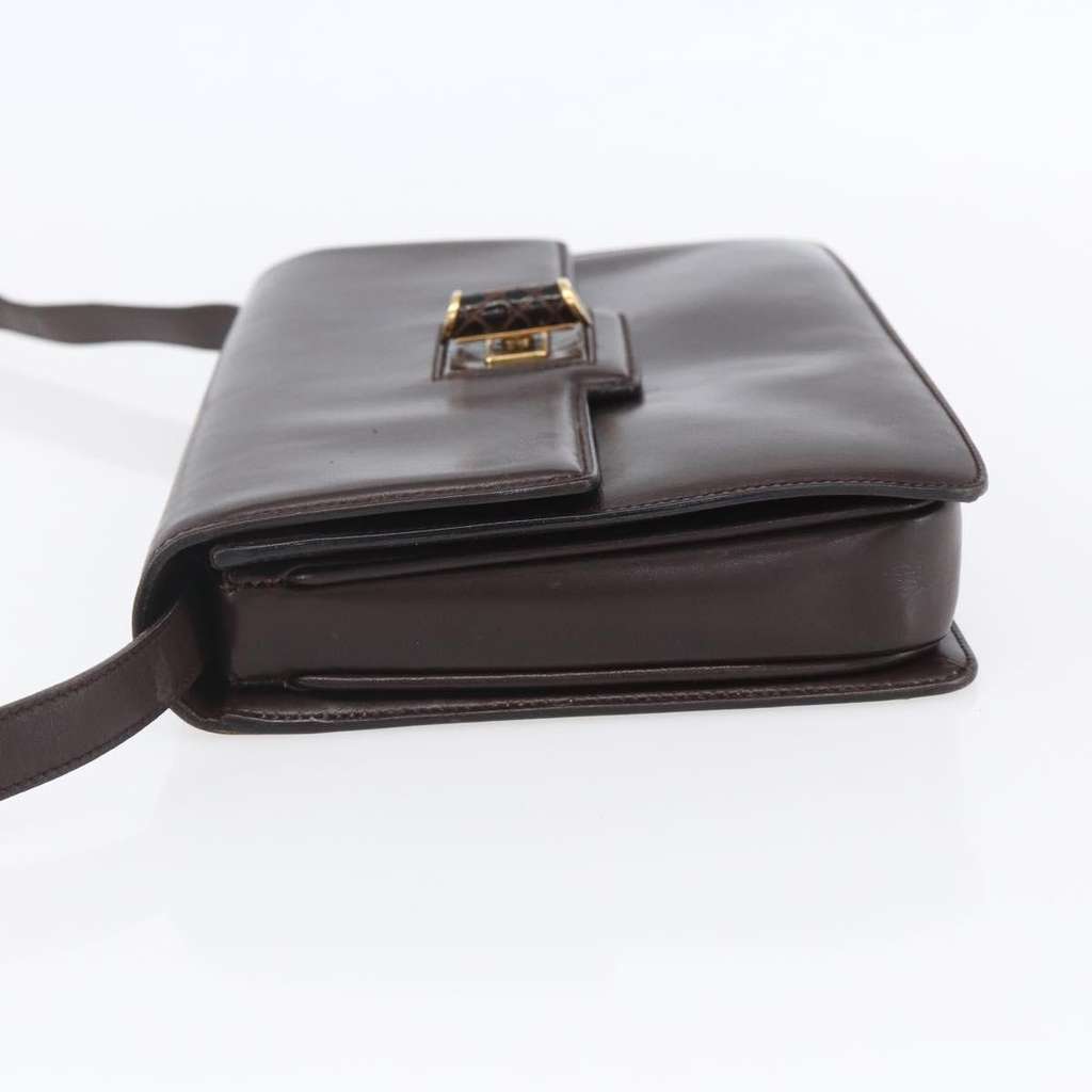 Gucci Vintage Shoulder Bag Brown Leather Good condition - Inside View