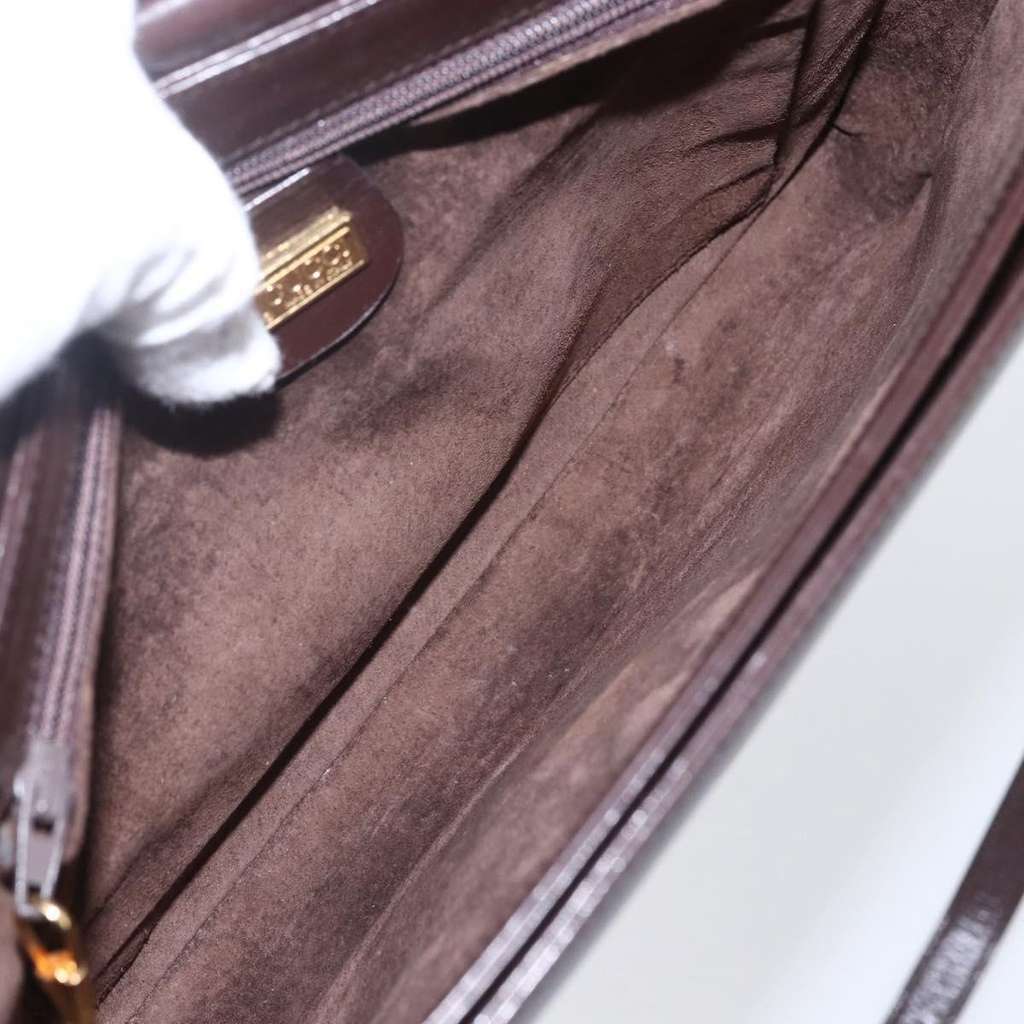 Gucci Vintage Shoulder Bag Brown Leather Good condition - Box View