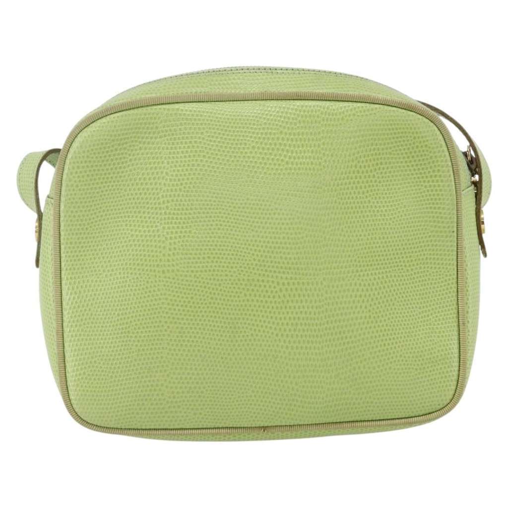 Salvatore Ferragamo Vara Bow camera Shoulder Bag Green Leather Good condition - Back View
