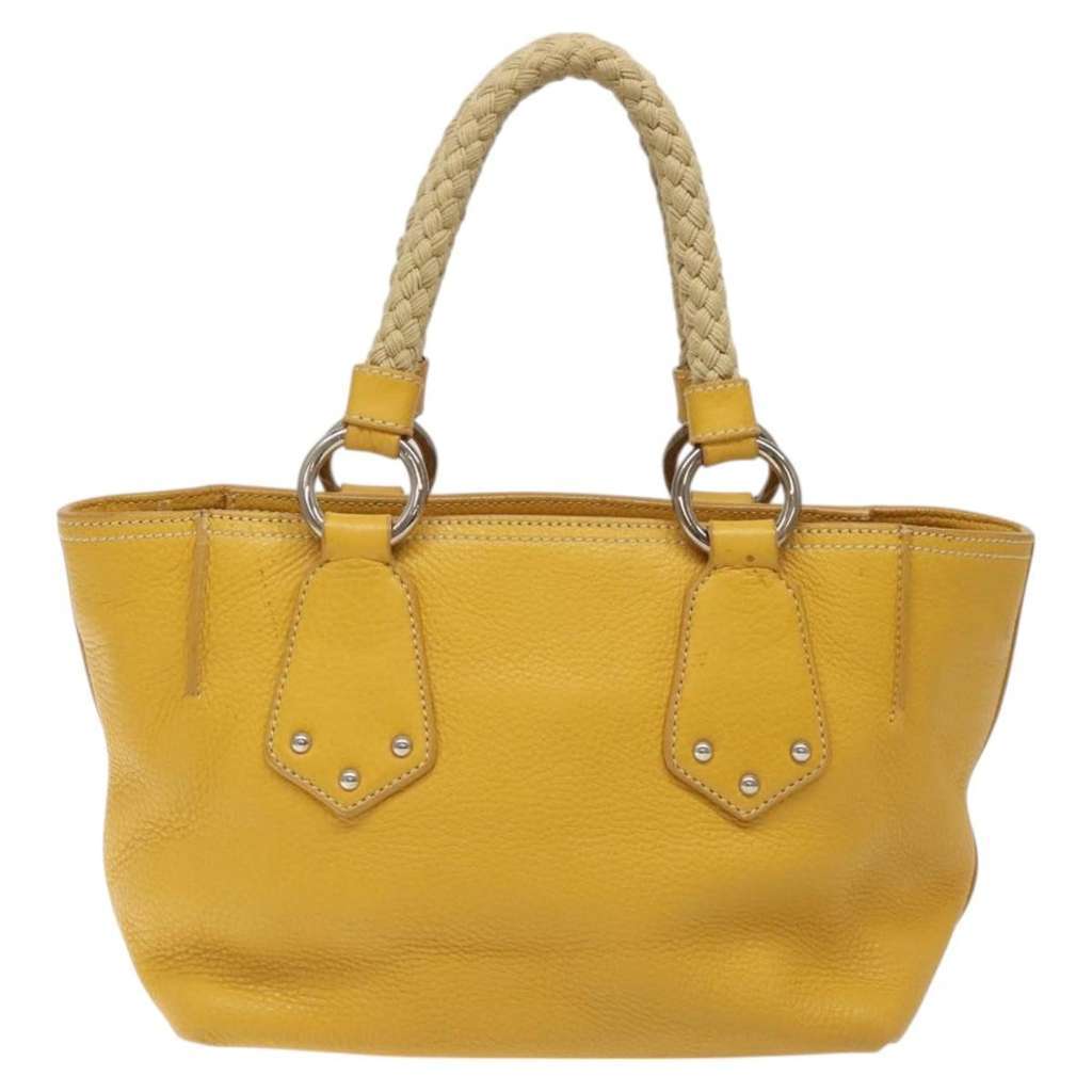 Prada Vintage Handbag Yellow Leather Good condition - Back View
