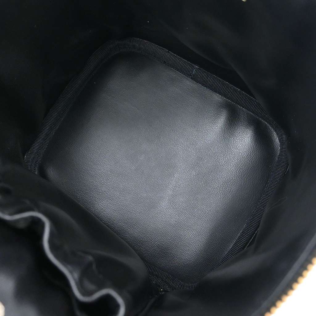 Chanel Vintage Timeless Cosmetic Case Black Leather Good condition - Inside View