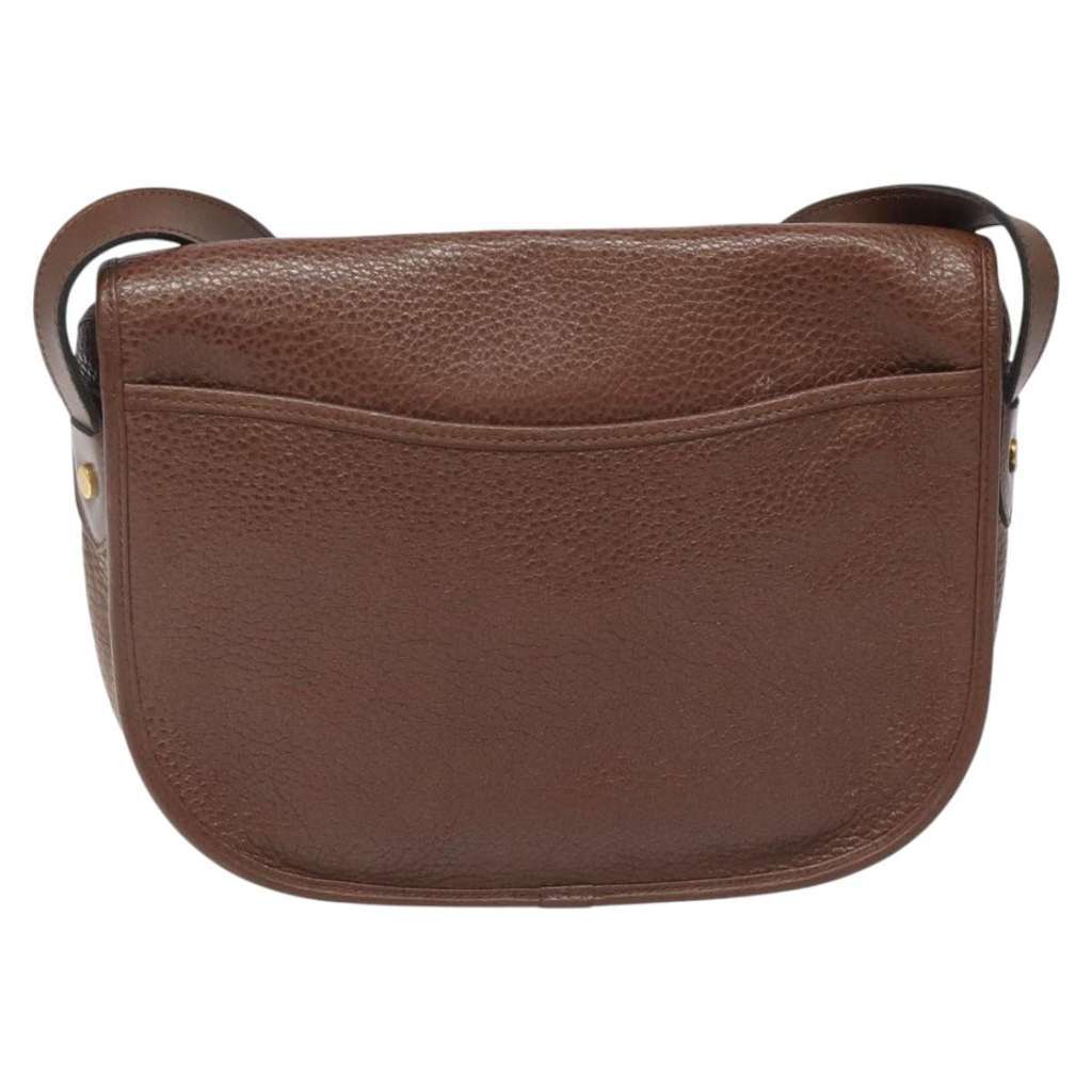 Christian Dior Vintage Shoulder Bag Brown Leather Good condition - Back View