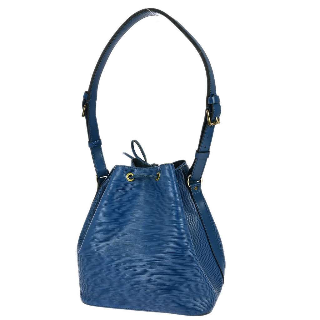 Louis Vuitton Petit Noe Handbag Blue Leather Fair condition - Back View