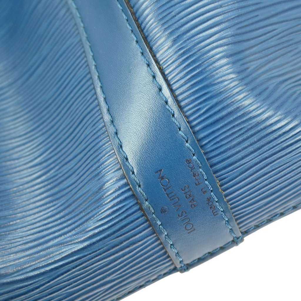 Louis Vuitton Petit Noe Handbag Blue Leather Fair condition - Box View