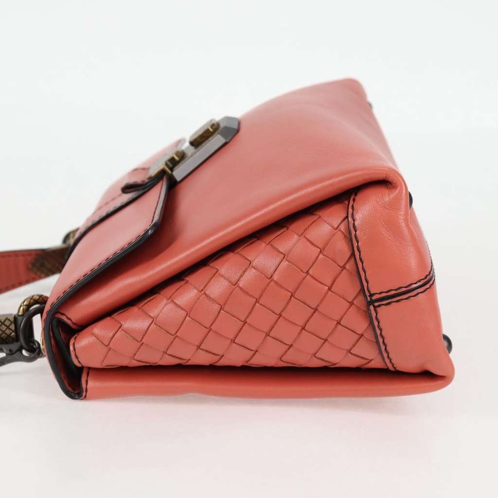 Bottega Veneta Piazza Top Handle Bag Pink Leather Good condition - Inside View