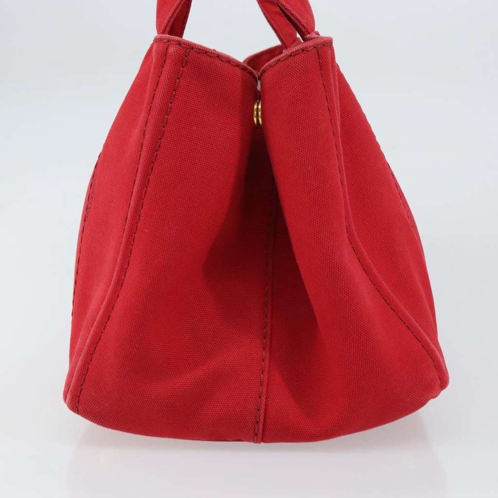 Prada Canapa Tote Red Canvas Good condition - Model View