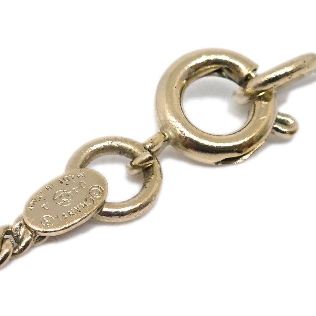 Chanel CC Lipstick Charm Pendant Necklace Gold Metal Good condition - Model View