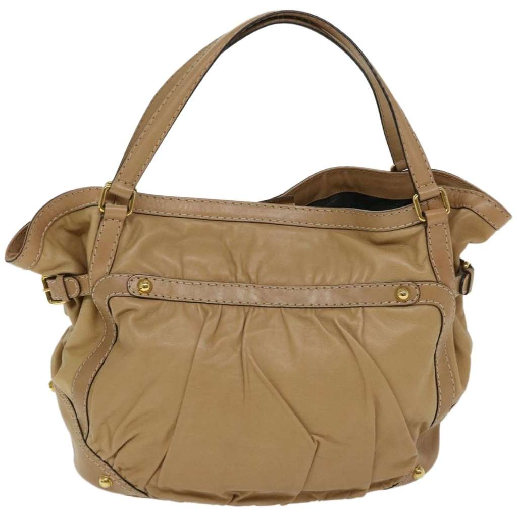 Gucci Vintage Horsebit Shoulder bag Beige Leather Good condition - Inside View