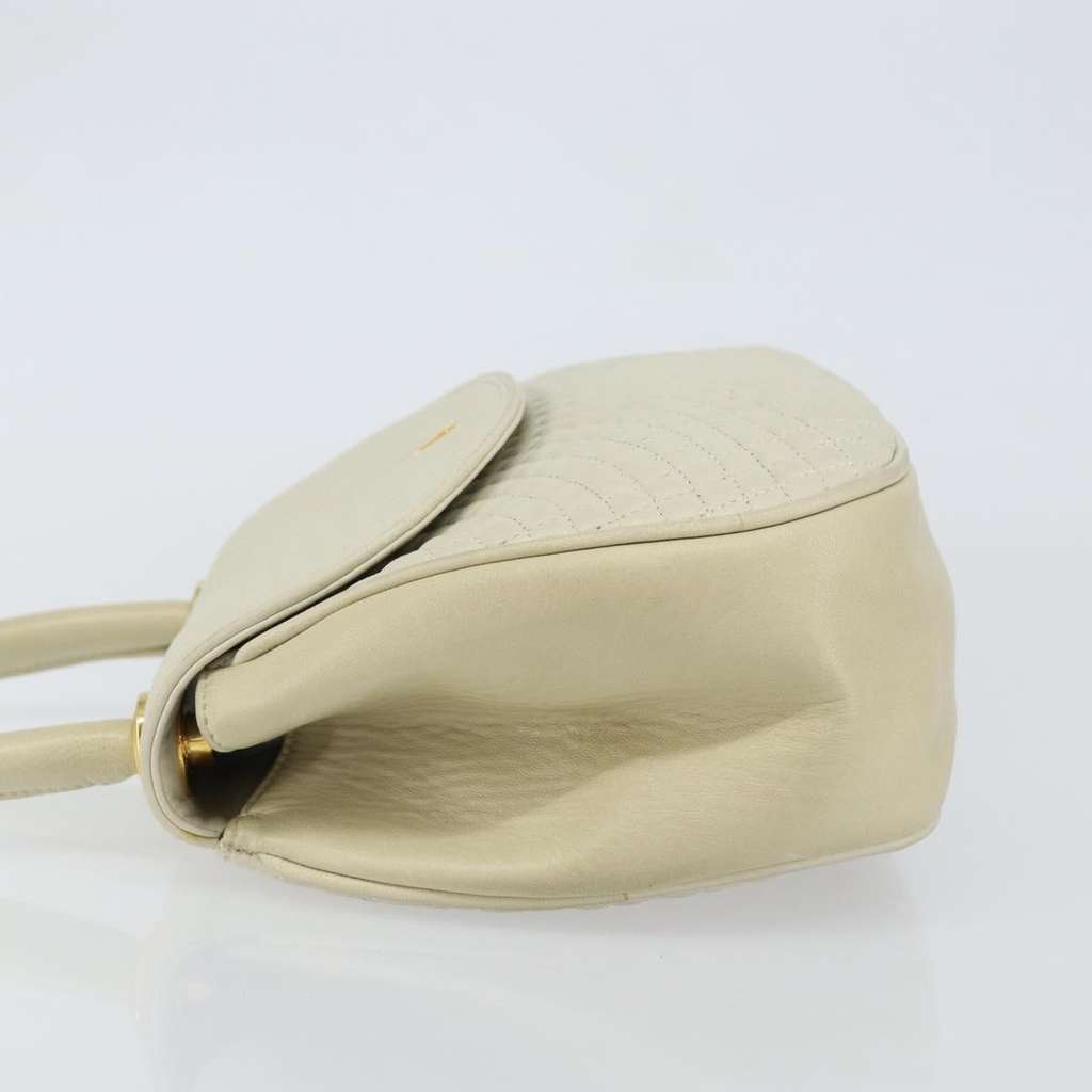 Bally Vintage Handbag White Leather Good condition - Model View