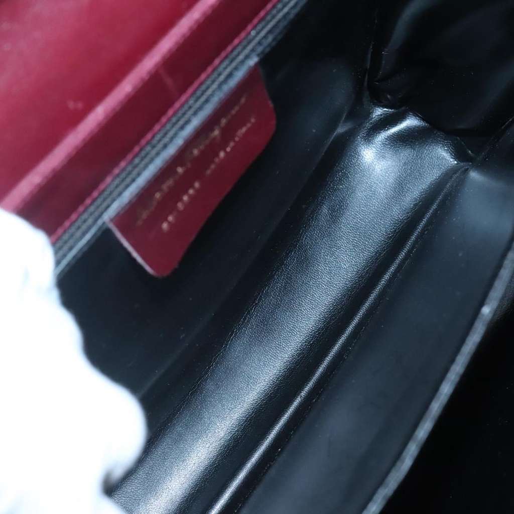 Salvatore Ferragamo Gancini handbag Burgundy Leather Good condition - Box View