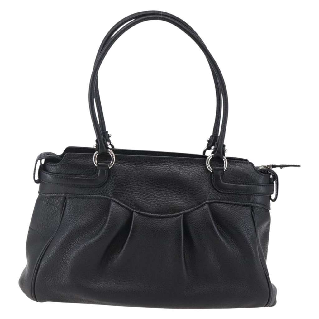 Salvatore Ferragamo Gancini Tote Black Leather Good condition - Back View