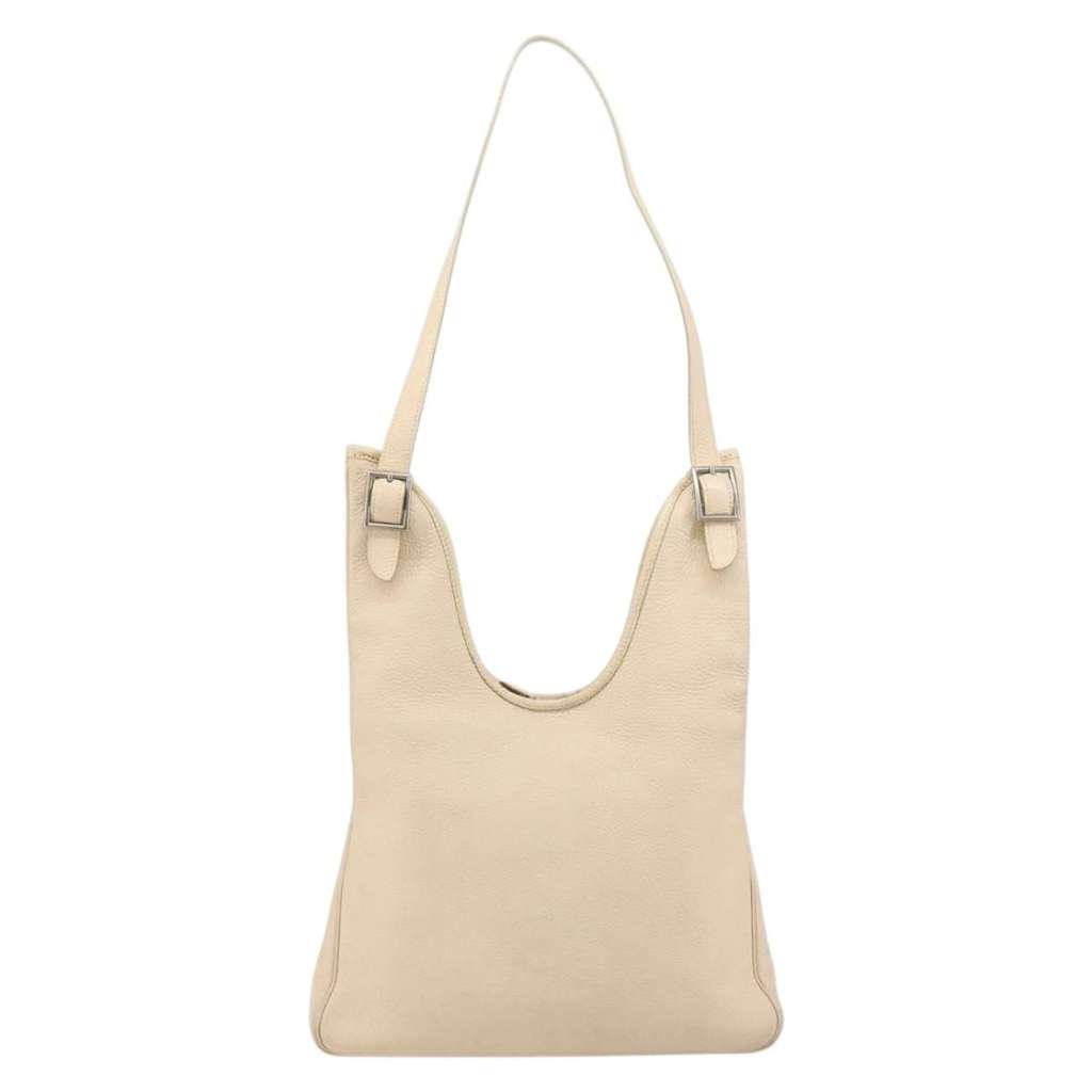 Hermès Massai Bag Beige Leather Good condition - Back View